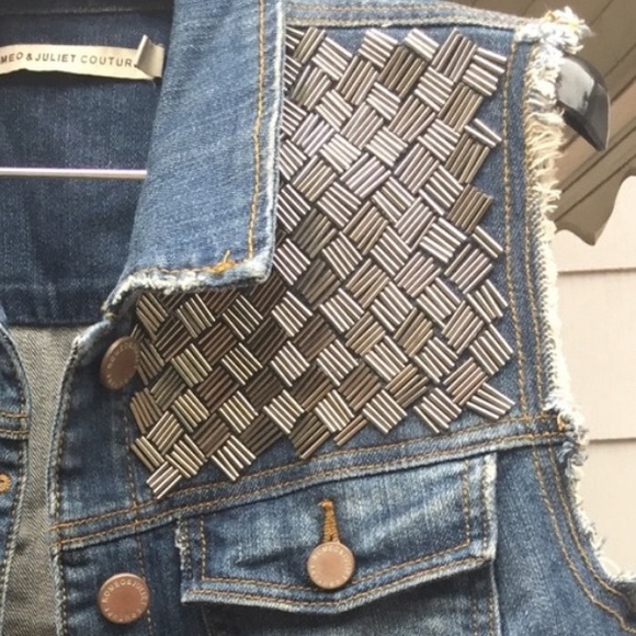 Romeo and Juliet Denim Beaded Vest - Picture 4 of 4